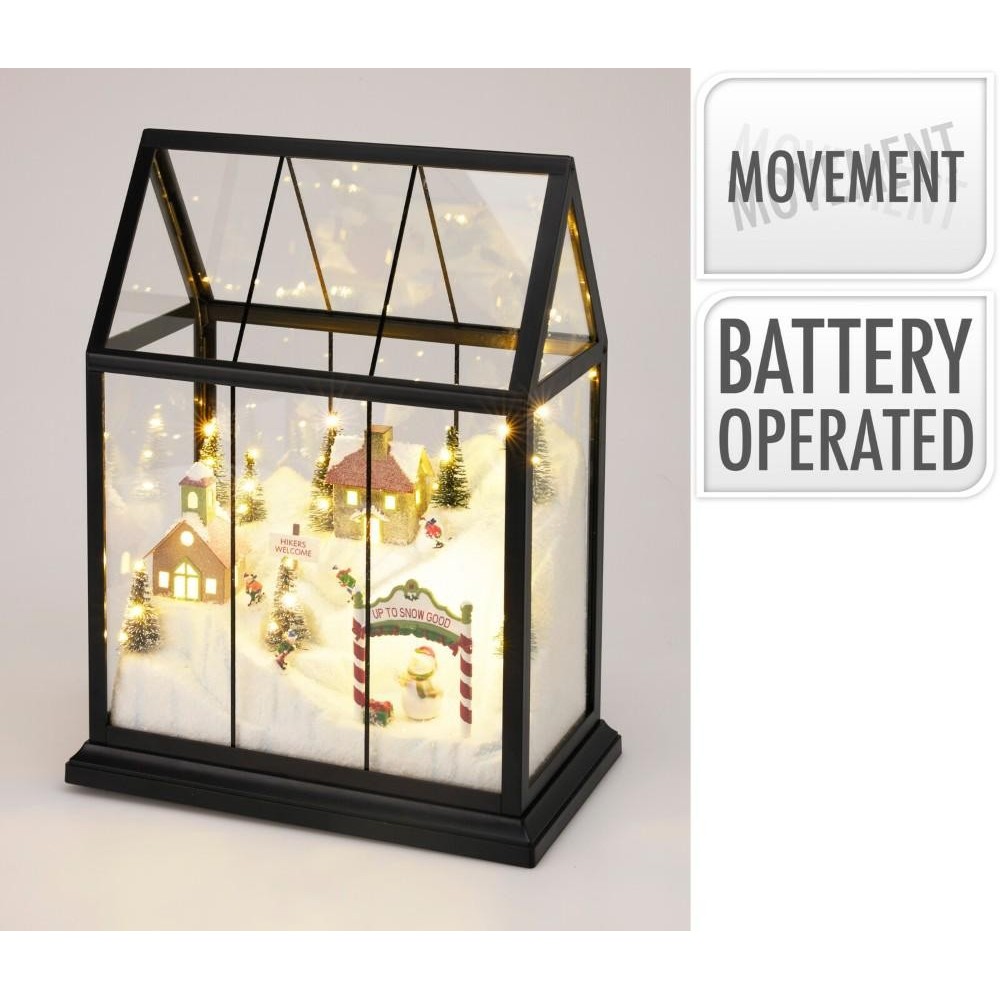 SCENA NATALE SERRA LED 25X33CM